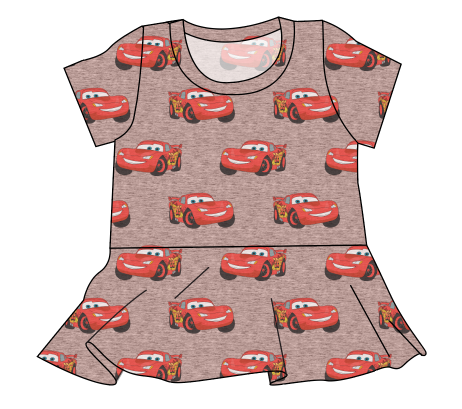 Vintage Lightning Ladies' Peplum Top