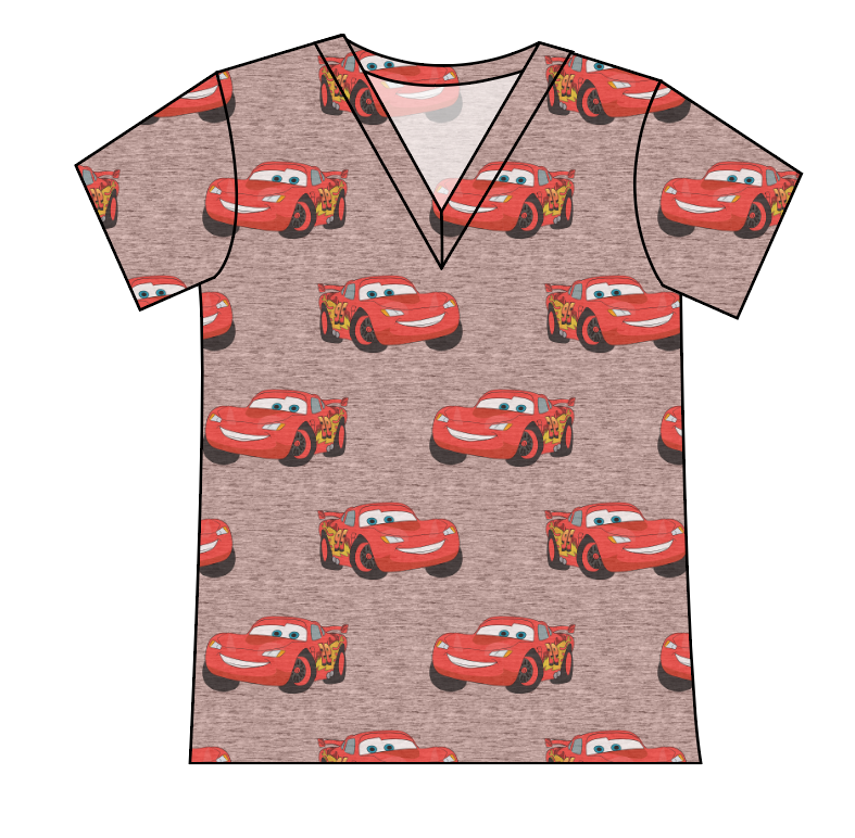 Vintage Lightning Ladies' Slouchy V-Neck Tee