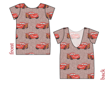 Load image into Gallery viewer, Vintage Lightning Low Back Ballerina Tee