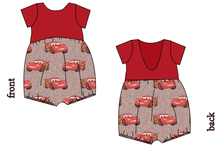 Load image into Gallery viewer, Vintage Lightning Low Back Romper and Bubble Romper