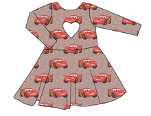 Load image into Gallery viewer, Vintage Lightning Molly Heart Back Twirly Dress