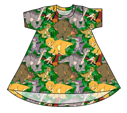 Prehistoric Pals Basic T-Shirt Dress