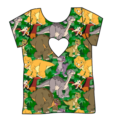 Prehistoric Pals Cambria Heart Back Tee
