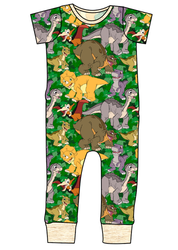 Prehistoric Pals Emmett Pants And Shorts T-Shirt Romper