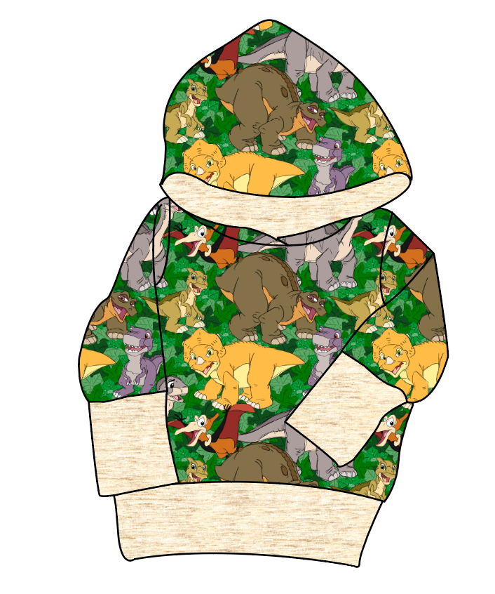 Prehistoric Pals Grow With Me Hoodie (or Crewneck)