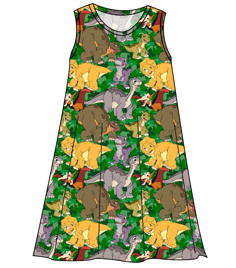 Prehistoric Pals Ladies' Swing Dress