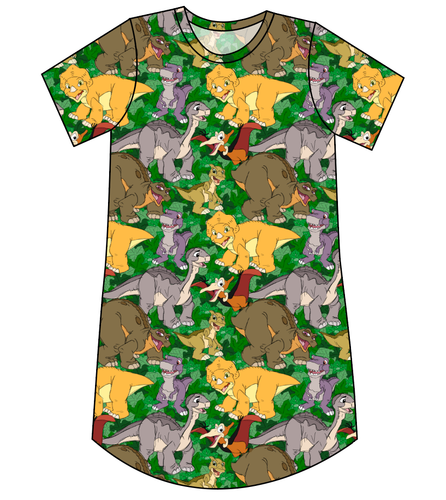 Prehistoric Pals Ladies' T-Shirt Dress