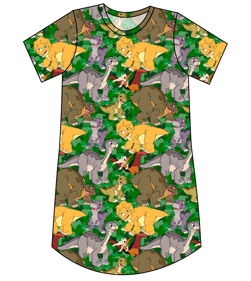 Prehistoric Pals Ladies' T-Shirt Dress
