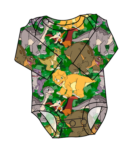 Prehistoric Pals Lap Neck Bodysuit