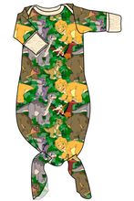 Load image into Gallery viewer, Prehistoric Pals Newborn Knotted Gown