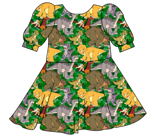 Prehistoric Pals Prairie Dress