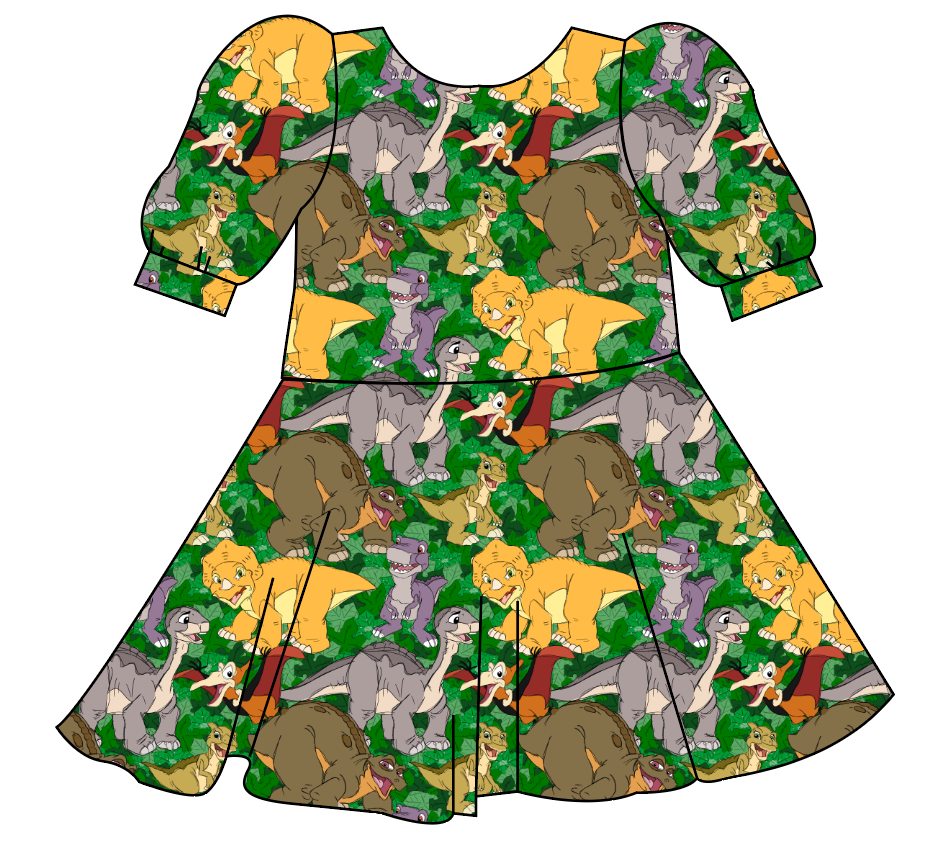 Prehistoric Pals Prairie Dress