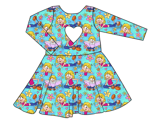 Inner Monologue Molly Heart Back Twirly Dress