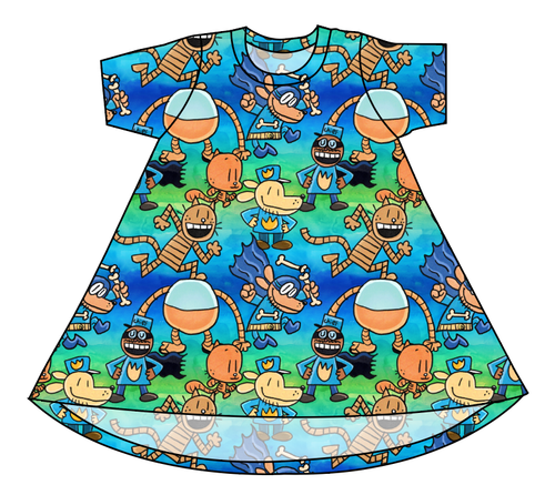 Crime-Biting Canine Basic T-Shirt Dress