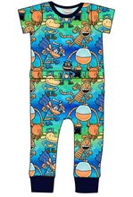 Load image into Gallery viewer, Crime-Biting Canine Bennett Pants and Shorts Length T-Shirt Romper