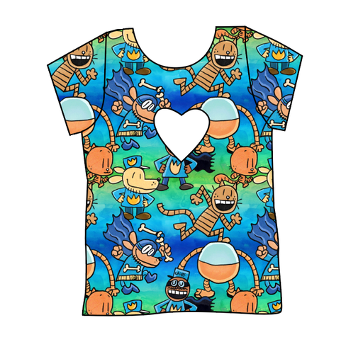 Crime-Biting Canine Cambria Heart Back Tee