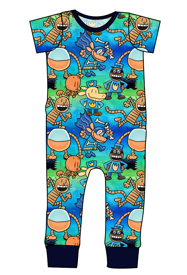 Crime-Biting Canine Emmett Pants And Shorts T-Shirt Romper