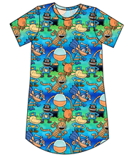 Load image into Gallery viewer, Crime-Biting Canine Ladies&#39; T-Shirt Dress