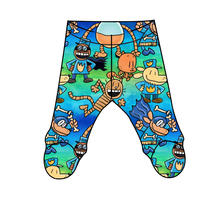 Load image into Gallery viewer, Crime-Biting Canine Newborn Footed Pants