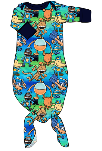 Crime-Biting Canine Newborn Knotted Gown