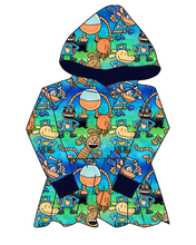 Load image into Gallery viewer, Crime-Biting Canine Peplum Hoodie (or Crewneck)