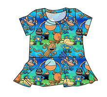 Load image into Gallery viewer, Crime-Biting Canine Peplum Top