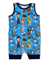 Load image into Gallery viewer, Blue Pup Boogie Emmett Pants And Shorts T-Shirt Romper