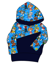 Load image into Gallery viewer, Blue Pup Boogie Grow With Me Hoodie (or Crewneck)