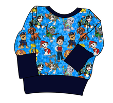 Load image into Gallery viewer, Blue Pup Boogie Grow With Me Hoodie (or Crewneck)