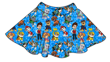 Load image into Gallery viewer, Blue Pup Boogie Ladies' Circle Skirt
