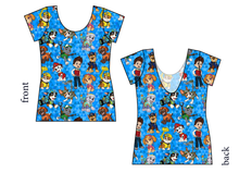 Load image into Gallery viewer, Blue Pup Boogie Ladies' Low Back Ballerina Tee