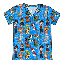 Load image into Gallery viewer, Blue Pup Boogie Ladies' Slouchy V-Neck Tee