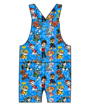 Load image into Gallery viewer, Blue Pup Boogie Overalls and Shortalls