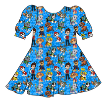 Load image into Gallery viewer, Blue Pup Boogie Prairie Dress