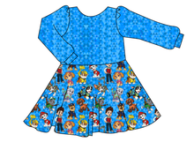 Load image into Gallery viewer, Blue Pup Boogie Prairie Dress