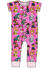 Load image into Gallery viewer, Pink Pup Boogie Bennett Pants and Shorts Length T-Shirt Romper