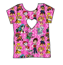 Load image into Gallery viewer, Pink Pup Boogie Cambria Heart Back Tee