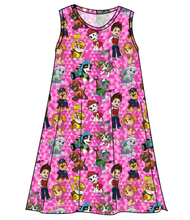Load image into Gallery viewer, Pink Pup Boogie Ladies' Swing Dress