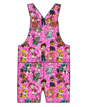Load image into Gallery viewer, Pink Pup Boogie Overalls and Shortalls