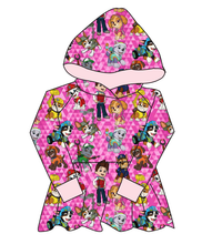 Load image into Gallery viewer, Pink Pup Boogie Peplum Hoodie (or Crewneck)