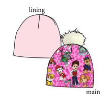 Load image into Gallery viewer, Pink Pup Boogie Slouchy Beanie (Reversible!)