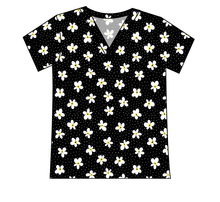Load image into Gallery viewer, Daisy Dots Ladies' Slouchy V-Neck Tee