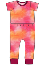 Load image into Gallery viewer, Sunset Watercolour Bennett Pants and Shorts Length T-Shirt Romper