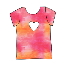 Load image into Gallery viewer, Sunset Watercolour Cambria Heart Back Tee