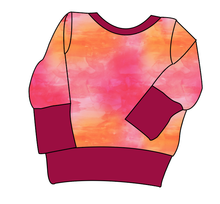 Load image into Gallery viewer, Sunset Watercolour Grow With Me Hoodie (or Crewneck)