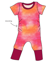 Load image into Gallery viewer, Sunset Watercolour Grow With Me Pants And Shorts Romper