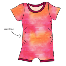Load image into Gallery viewer, Sunset Watercolour Grow With Me Pants And Shorts Romper
