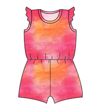 Load image into Gallery viewer, Sunset Watercolour Ivy Summer Romper