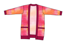Load image into Gallery viewer, Sunset Watercolour Ladies' Grandpa Cardigan