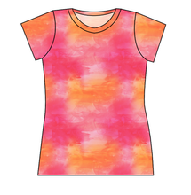 Load image into Gallery viewer, Sunset Watercolour Ladies' Basic Tee